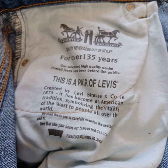 Levi's 505 Men's Size 40 x 30 Straight Fit Medium Wash Denim Blue Jean Pants NEW - Picture 8 of 9